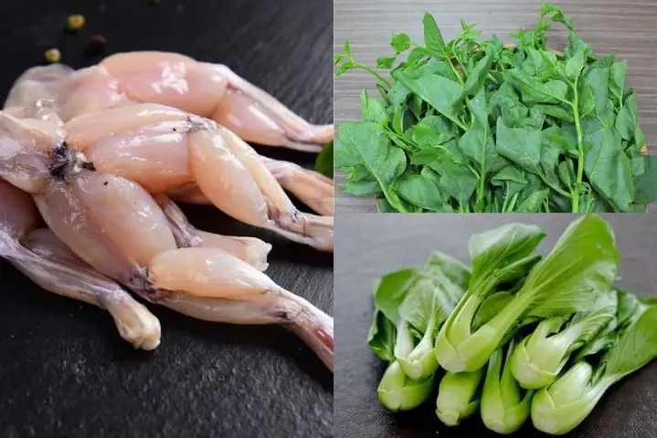 2.2. Canh thịt ếch bằm nấu rau xanh đơn giản cho bé 2.2. Canh thịt ếch bằm nấu rau xanh đơn giản cho bé