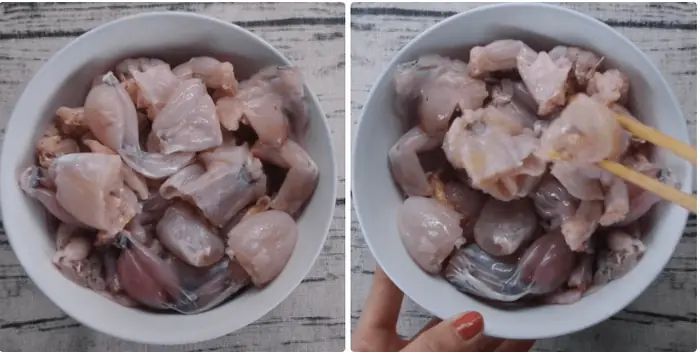 Bước 1: Sơ Chế Và Ướp Gia Vị Cho Thịt Ếch