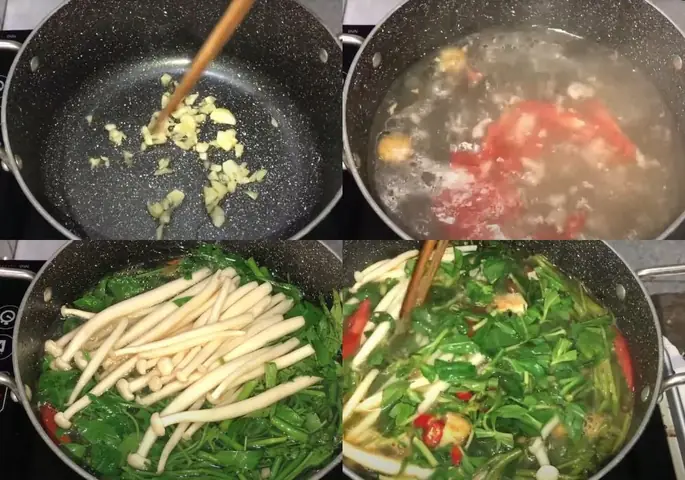 Xào Sơ Và Nấu Nước Canh Chua