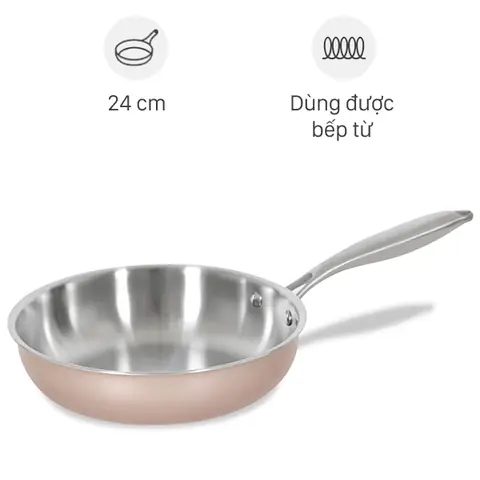 Chảo inox nguyên khối sâu đáy từ Green Cook GCP245-24IH