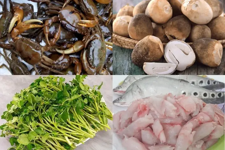 7Canh cua cho bé nấu với nấm rơm
