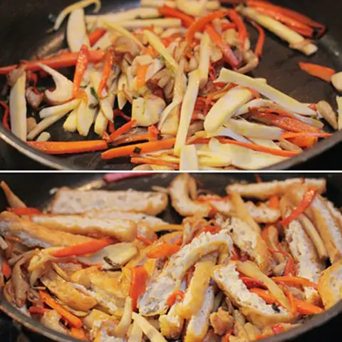 Đậu phụ xào giá đỗ món ngon cho người ăn chay