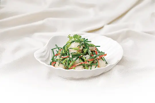 Sò điệp xào bông hẹ mayonnaise