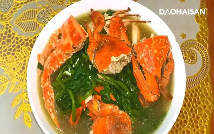 Ghẹ Nấu Rau Muống