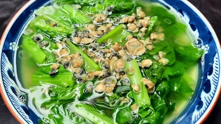 Nguyên Liệu Làm Canh Hến Rau Cải