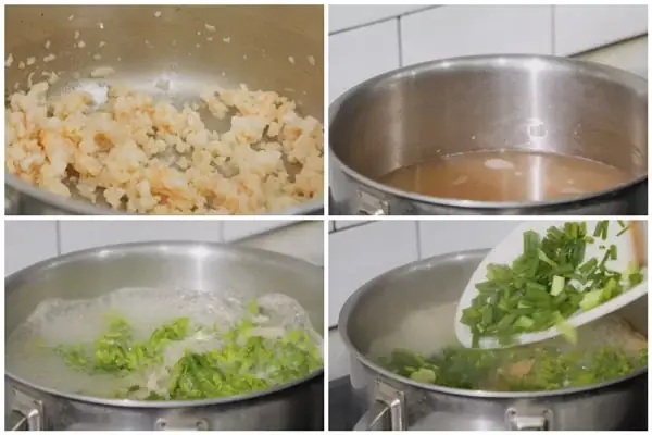 Bước 2: Nấu Canh Hoa Thiên Lý Với Tôm Bước 2: Nấu Canh Hoa Thiên Lý Với Tôm