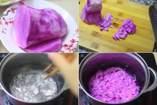 Sơ chế khoai mỡ nấu canh Sơ chế khoai mỡ nấu canh