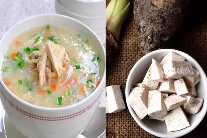 Cháo Khoai Sọ Cho Bé Với Thịt Vịt