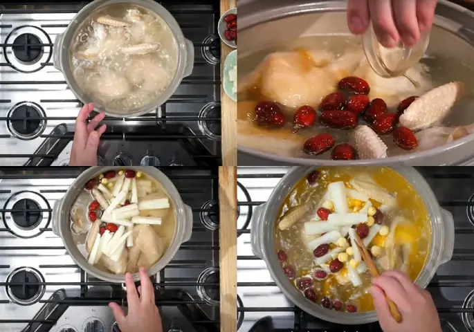 Bước 4: Nấu canh Bước 4: Nấu canh