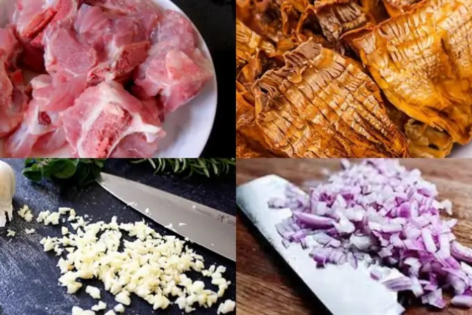 Nguyên Liệu Làm Canh Măng Khô Nấu Xương