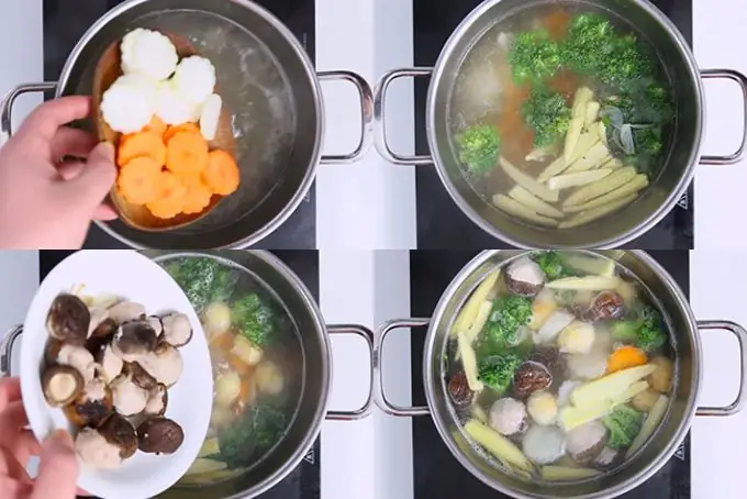 Cách nấu canh mọc thập cẩm từng bước