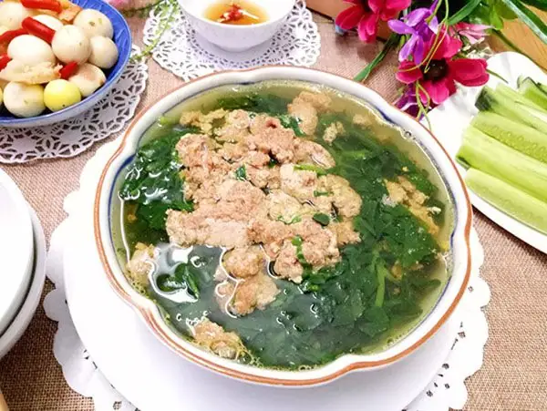 Canh Mồng Tơi Nấu Cua