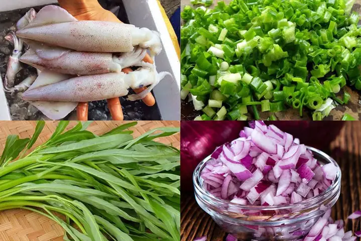 3canh Mực Nấu Rau Muống Hấp Dẫn (công Thức Chia Sẻ Bởi Người Dùng)