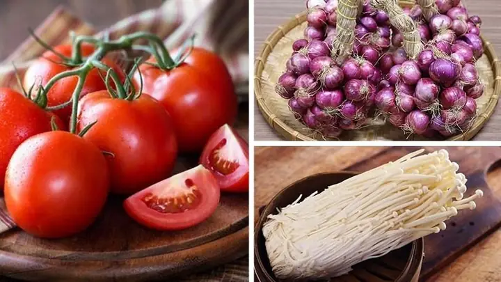 1Nguyên liệu làm canh nấm kim châm 1Nguyên liệu làm canh nấm kim châm