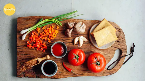 Nguyên Liệu Nấu Canh Ngao Đậu Phụ Cà Chua