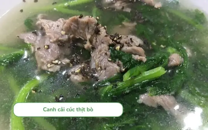 Canh Cải Cúc Thịt Bò Canh Cải Cúc Thịt Bò