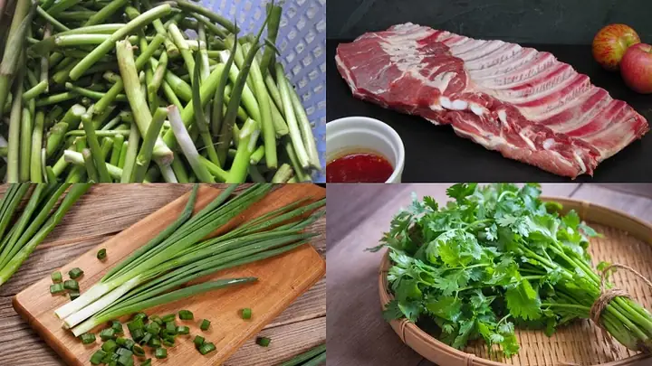 1nguyên Liệu Làm Món Canh Ngó Khoai Nấu Xương