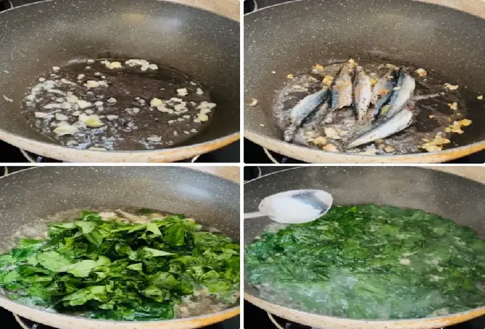 Bước 2: Làm canh cá nục nấu ngót