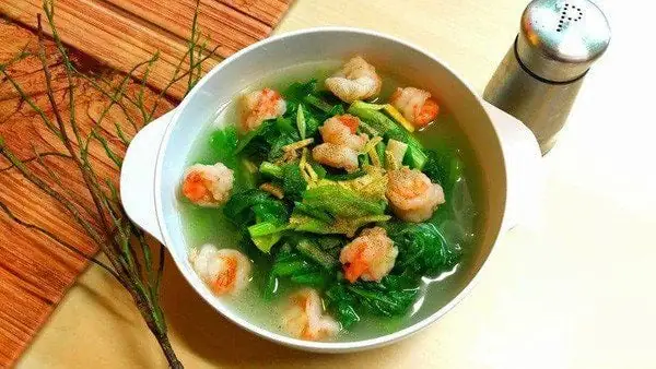 Bước 3: Nấu Canh Tôm Rau Cải Bước 3: Nấu Canh Tôm Rau Cải