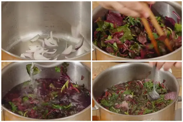 Bước 2: Nấu Canh Rau Dền