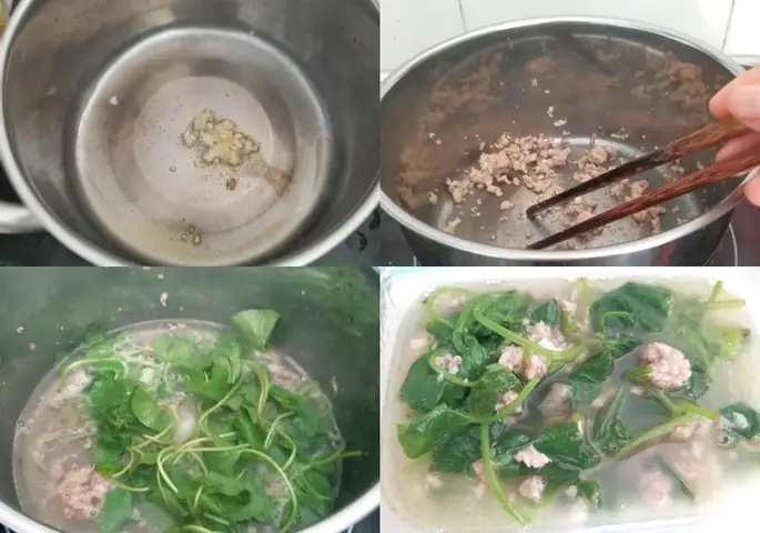 Nấu Canh Rau Má Thịt Bằm Nấu Canh Rau Má Thịt Bằm