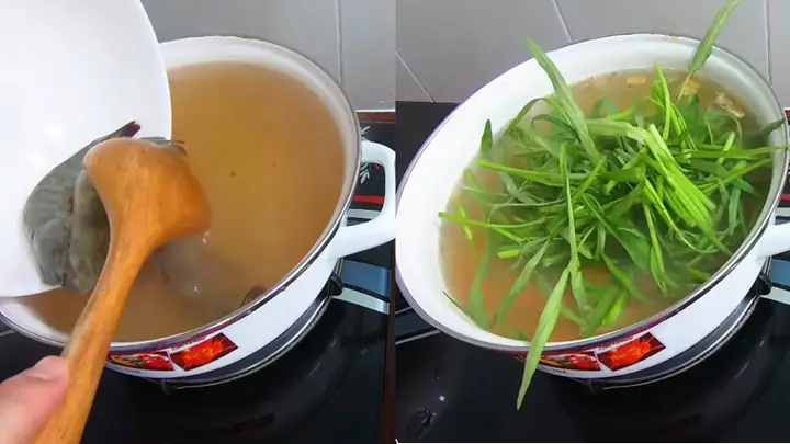 4canh Rau Muống Cùng Tôm Chua 4canh Rau Muống Cùng Tôm Chua