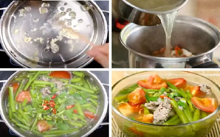 6canh Rau Muống Với Thịt 6canh Rau Muống Với Thịt