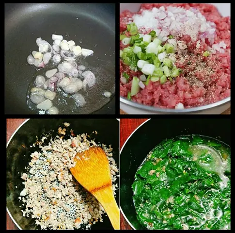 Bước 2: Thực Hiện Nấu Canh Rau Ngót Thịt Bằm.