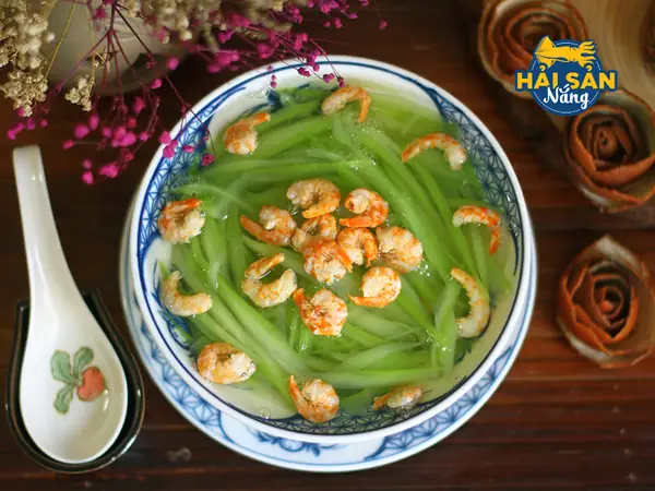 Tôm khô nấu bầu