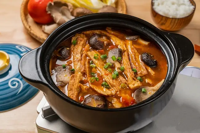 Cách Nấu Canh Váng Đậu Nấu Nấm Cà Chua