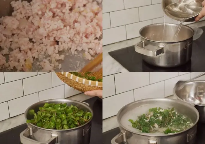 Xào thịt và nấu canh Xào thịt và nấu canh