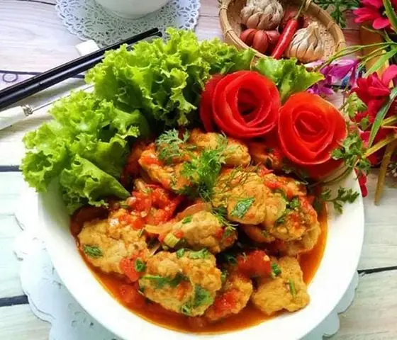 Cách Làm Chả Mực Sốt Cà Chua