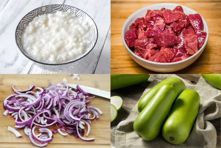 2Cháo bầu thịt bò cho bé ăn dặm (Công thức do người dùng chia sẻ) 2Cháo bầu thịt bò cho bé ăn dặm (Công thức do người dùng chia sẻ)