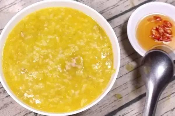Nấu Cháo Bí Đỏ Thịt Bằm