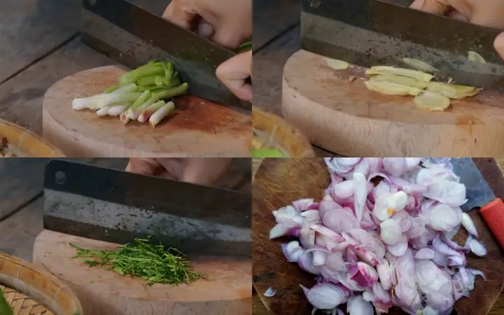 Bước 3Sơ chế các nguyên liệu còn lại Bước 3Sơ chế các nguyên liệu còn lại