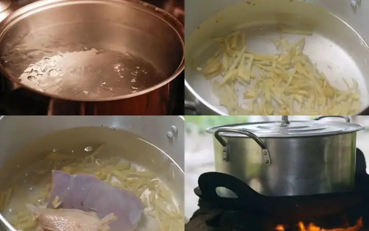 Bước 2Luộc lòng bò Bước 2Luộc lòng bò