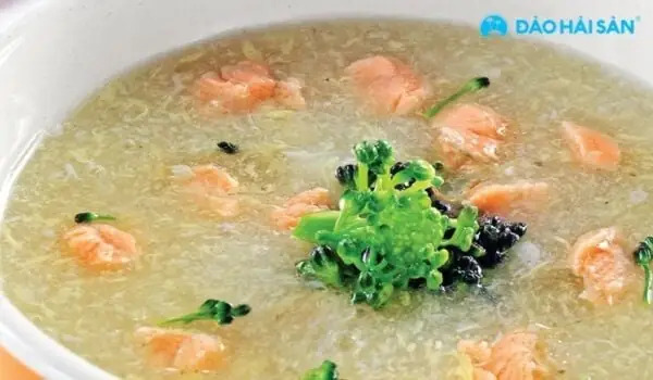 Công thức làm món cháo cá hồi dinh dưỡng