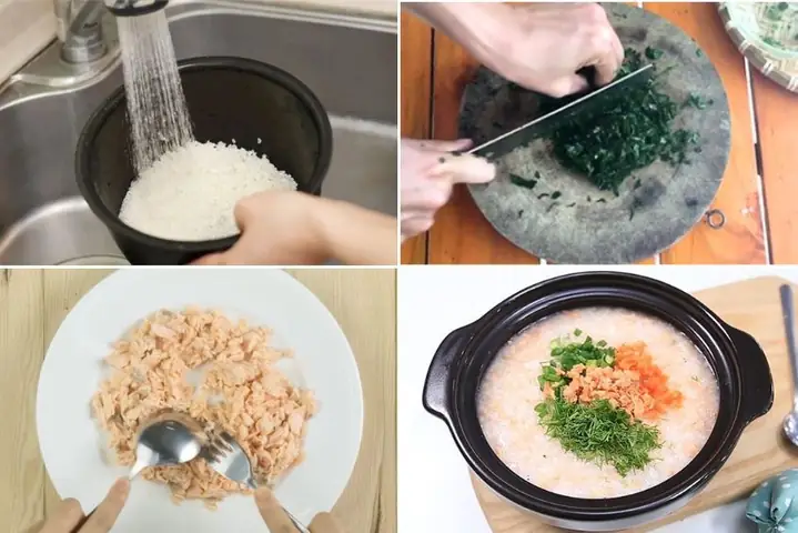 Cách Chế Biến Cháo Cá Hồi Rau Ngót Cho Bé Cách Chế Biến Cháo Cá Hồi Rau Ngót Cho Bé