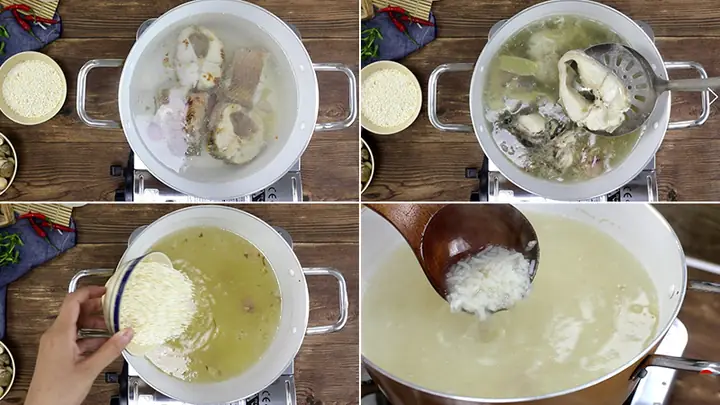 Bước 3nấu Cháo