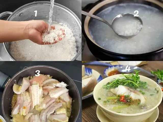 2.1. Cách nấu cháo cá lóc miền Trung kiểu truyền thống