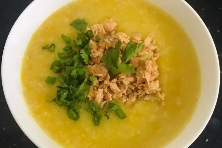 Cháo Cá Ngừ Với Yến Mạch