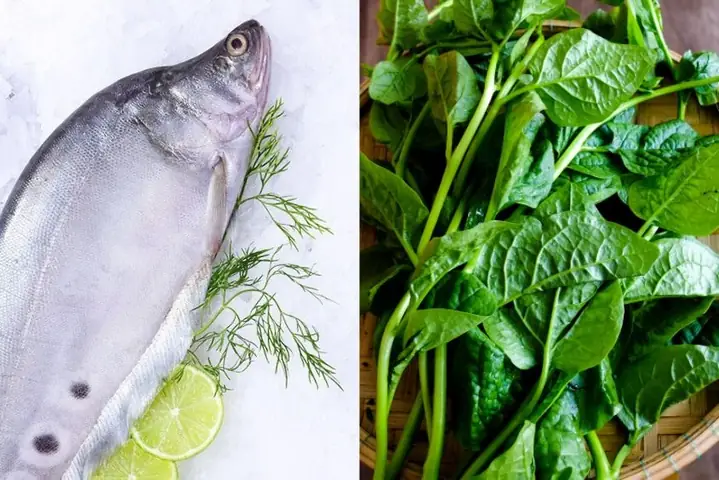 2cháo Cá Thác Lác Kết Hợp Với Rau Mồng Tơi