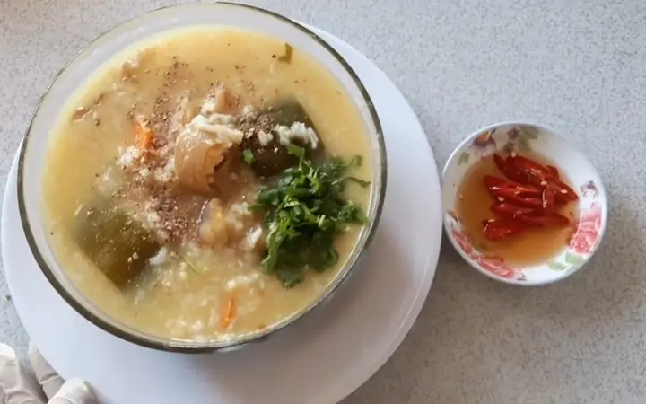 Bước 9: Thành phẩm và thưởng thức cháo bò