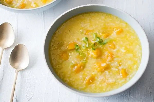 Nguyên liệu nấu cháo móng giò bí đỏ