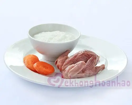 1. Nguyên liệu (cho 1 chén bột/cháo khoảng 250ml) bạn cần: