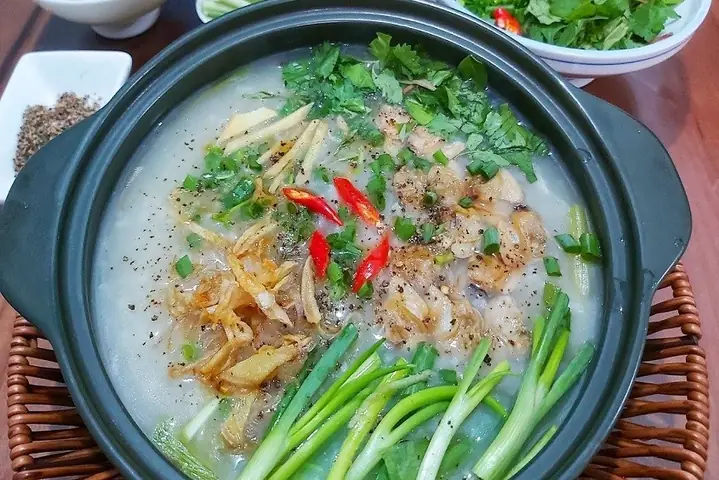 Cháo Nghêu Nấu Nấm