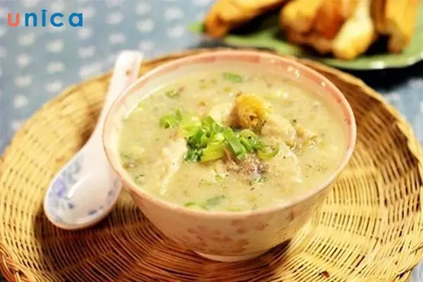 Cháo ếch và mùng tơi Cháo ếch và mùng tơi