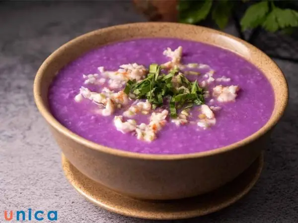 Cháo yến mạch khoai lang Cháo yến mạch khoai lang