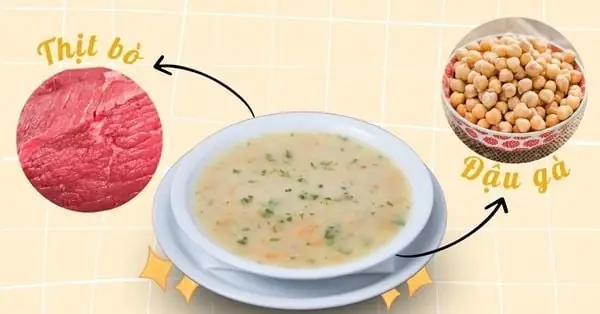 3 Cháo Đậu Gà Nấu Nấm, Thịt Bò Băm 3 Cháo Đậu Gà Nấu Nấm, Thịt Bò Băm