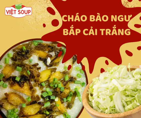 Cháo dinh dưỡng bào ngư với bắp cải trắng